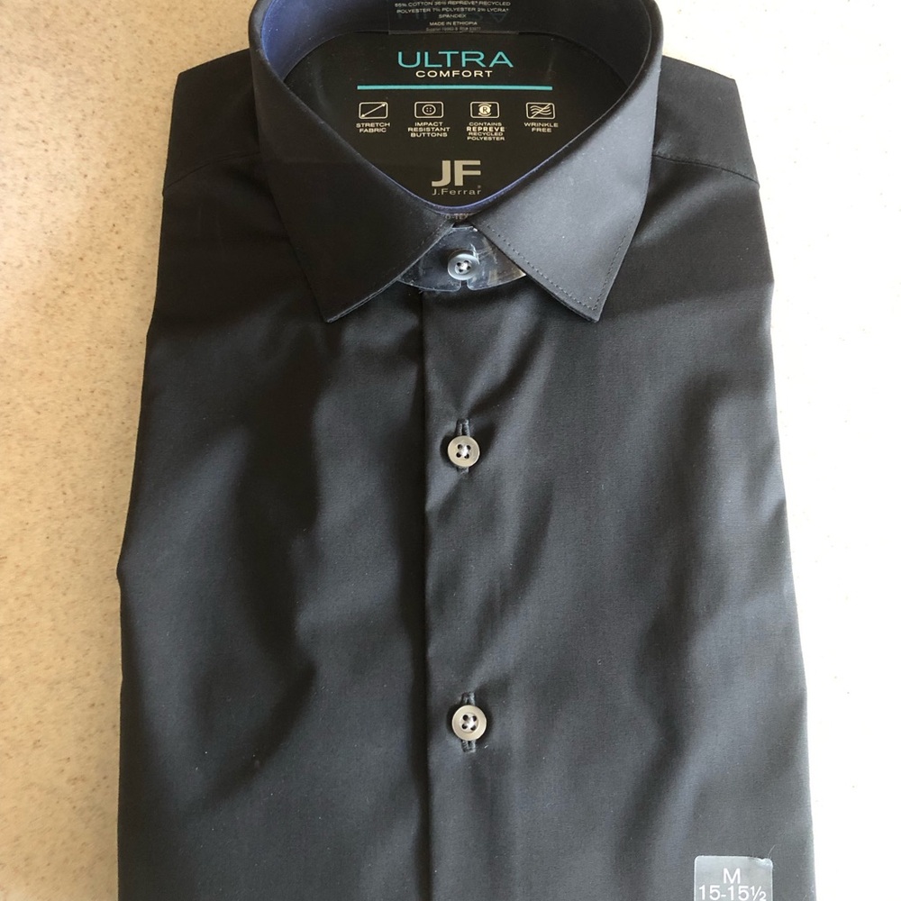 jf j.ferrar Men's Black Shirt